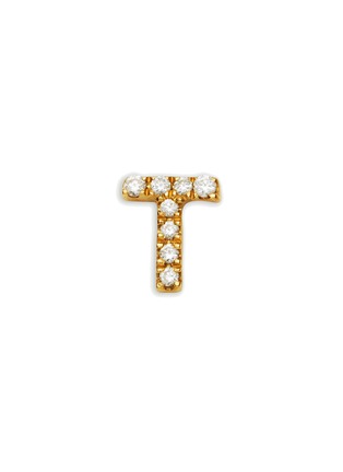 Main View - Click To Enlarge - LOQUET LONDON - Diamond 18K Gold Letter 'T' Charm