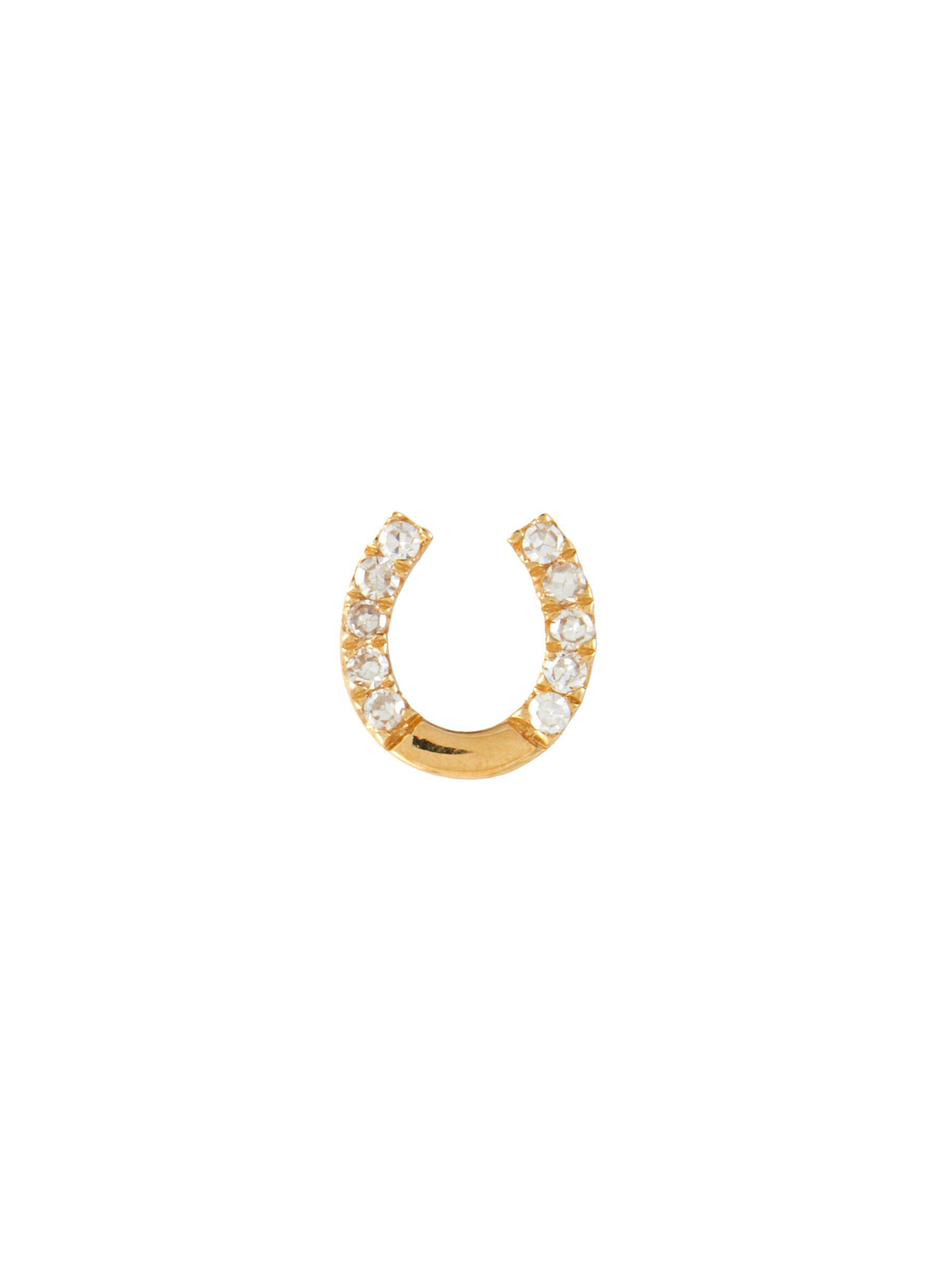 Loquet London Horseshoe Protection Diamond 18k Yellow Gold Charm