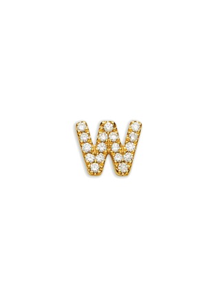 Main View - Click To Enlarge - LOQUET LONDON - Diamond 18K Gold Letter 'W' Charm