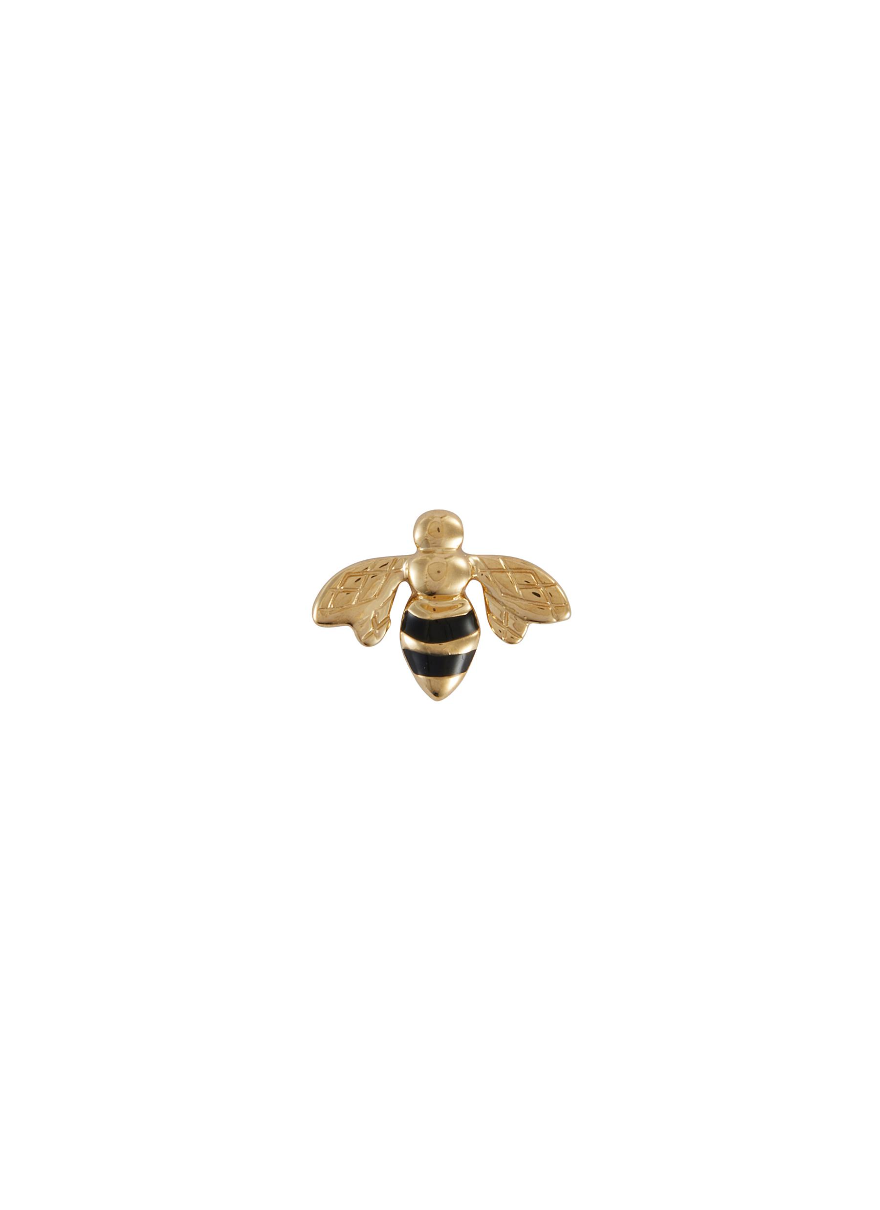 Loquet London 18k Gold Enamel Detail Bee Charm
