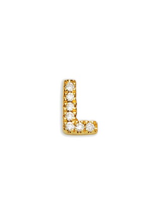 Main View - Click To Enlarge - LOQUET LONDON - Diamond 18K Gold Letter 'L' Charm