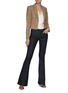 Figure View - Click To Enlarge - L'AGENCE - Inez' Chequered Wool Blend Cropped Double Breasted Blazer