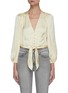Main View - Click To Enlarge - L'AGENCE - Alaia' Tie Button Front Blouse