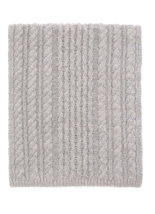 Detail View - Click To Enlarge - JOSEPH - Duo-tonal Wool Mohair Blend Cable Knit Scarf