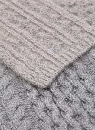 Detail View - Click To Enlarge - JOSEPH - Duo-tonal Wool Mohair Blend Cable Knit Scarf