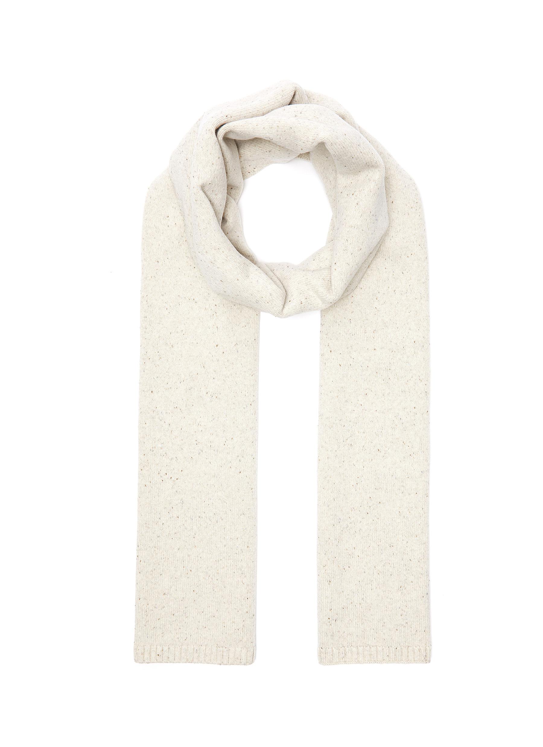 Joseph Tweed Knit Merino Wool Scarf In White