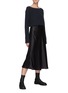 Figure View - Click To Enlarge - LE KASHA - Aksou' Flared Silk Midi Skirt