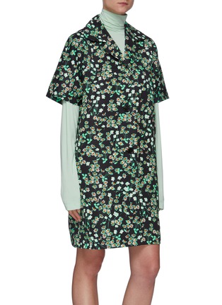 Detail View - Click To Enlarge - MERYLL ROGGE - Upscaled Detailing Trench Coat With Floral Lining