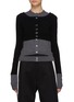 Main View - Click To Enlarge - MERYLL ROGGE - Layered Cut-out Cashmere Cardigan