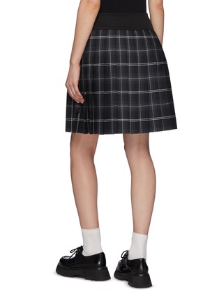 Back View - Click To Enlarge - MERYLL ROGGE - Draped Waistband Checker Pleated Skirt