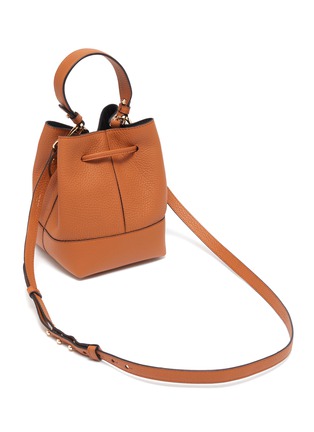 Detail View - Click To Enlarge - STRATHBERRY - Lana Osette' Top Handle Drawstring Leather Bucket Bag