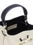 Detail View - Click To Enlarge - STRATHBERRY - LANA OSETTE' TOP HANDLE DRAWSTRING LEATHER BUCKET BAG