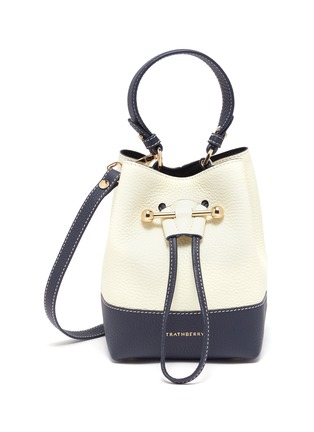 Main View - Click To Enlarge - STRATHBERRY - LANA OSETTE' TOP HANDLE DRAWSTRING LEATHER BUCKET BAG