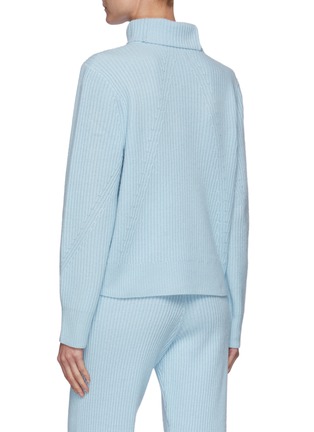 Back View - Click To Enlarge - RAG & BONE - Ribbed Cashmere Knit Turtleneck Sweater