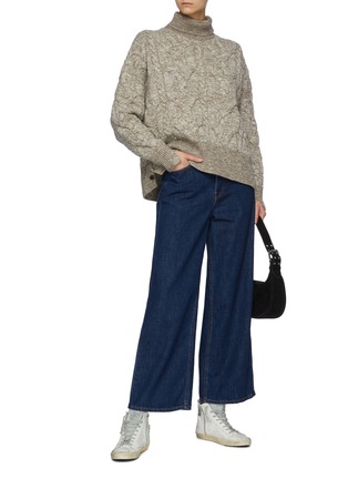 Figure View - Click To Enlarge - RAG & BONE - Nora Cable Eco Friendly Undyed Wool Turtleneck Knit
