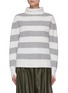 Main View - Click To Enlarge - RAG & BONE - Wide Striped Ribbed Cashmere Knit Turtleneck Sweater