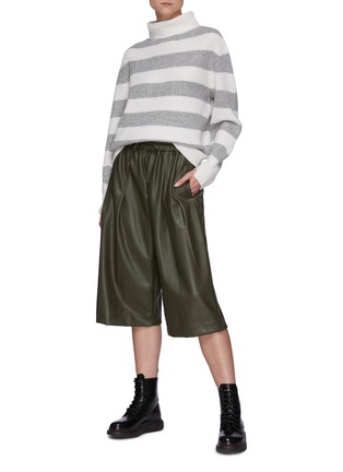 Figure View - Click To Enlarge - RAG & BONE - Wide Striped Ribbed Cashmere Knit Turtleneck Sweater
