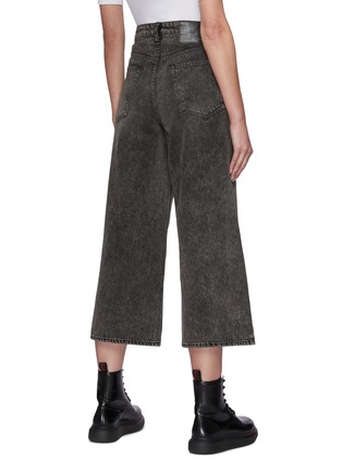 Back View - Click To Enlarge - RAG & BONE - Maya' Whiskered Denim Crop Wide Leg Jeans