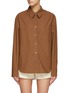 Main View - Click To Enlarge - THE FRANKIE SHOP - Lui' Side Slit Organic Cotton Shirt