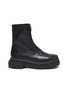 Main View - Click To Enlarge - STUART WEITZMAN - Charlie Zip Sportlift Flatform Leather Ankle Boots