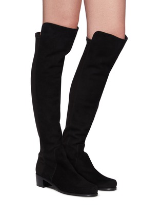 Figure View - Click To Enlarge - STUART WEITZMAN - Reserve' Stretch Leather Knee High Boots