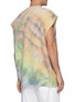 Back View - Click To Enlarge - ANGEL CHEN - Oversized Tie Dye Print Wool Blend V Neck Vest