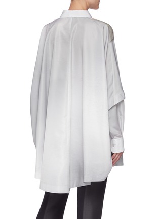 Back View - Click To Enlarge - NINA RICCI - Printed Taffeta Flared Shirt Dress