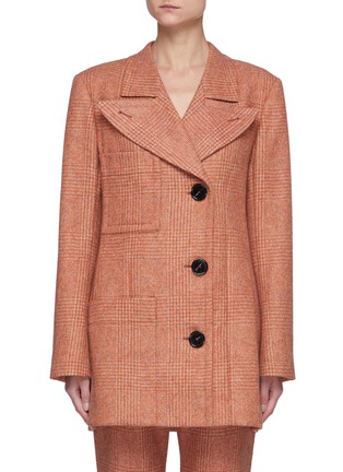 Main View - Click To Enlarge - NINA RICCI - Prince Of Wales Chequered Wool Blend Double Breasted Blazer