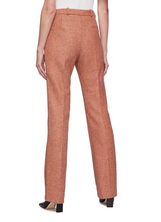Back View - Click To Enlarge - NINA RICCI - Prince Of Wales Chequered Straight Legged Wool Blend Trousers