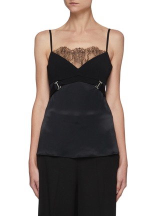 Main View - Click To Enlarge - DION LEE - Lace Panel Body Harness Cami Top
