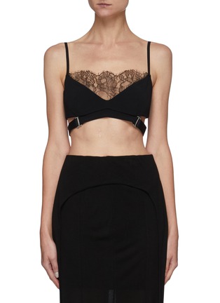 Main View - Click To Enlarge - DION LEE - Lace Insert Bralette