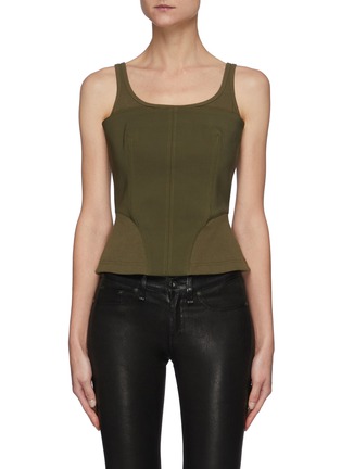 Main View - Click To Enlarge - DION LEE - Contour Rib Corset Sleeveless Top