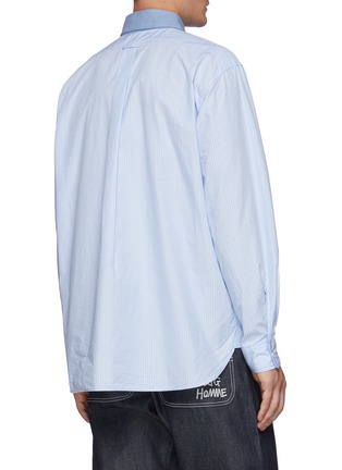 Back View - Click To Enlarge - NANAMICA - Global Exclusive Stripe Button Down Wind Shirt