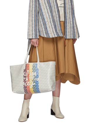 Figure View - Click To Enlarge - ANYA HINDMARCH - I Am A Plastic Bag' Rainbow Motif Tote