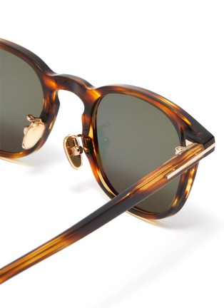 Detail View - Click To Enlarge - TOM FORD - Square Havana Acetate Green Lens Sunglasses