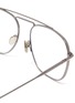 Detail View - Click To Enlarge - TOM FORD - Double Bridge Square Metal Aviator Glasses