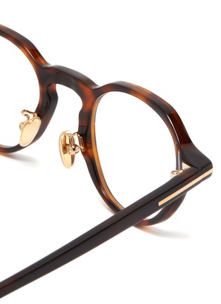 Detail View - Click To Enlarge - TOM FORD - Round Havana Acetate Glasses