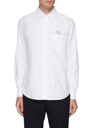 Main View - Click To Enlarge - THOM BROWNE  - Embroidered fish out of water oxford shirt