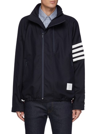 Main View - Click To Enlarge - THOM BROWNE  - Double front zipper raglan jacket