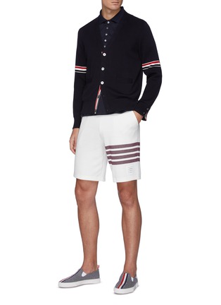 Figure View - Click To Enlarge - THOM BROWNE - Tricolour Stripe Polo Shirt