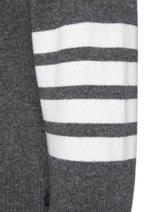  - THOM BROWNE - Four Bar Stripe Armband Turtleneck Cashmere Sweater