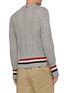 THOM BROWNE - Tricolour Stripe Hem Cable Sweater