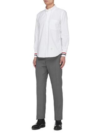 Figure View - Click To Enlarge - THOM BROWNE - Classic Backstrap Suiting Pants