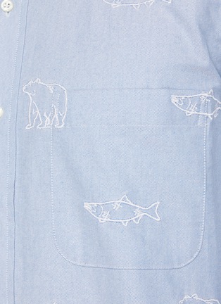  - THOM BROWNE  - Embroidered Sea Animal Oxford Shirt