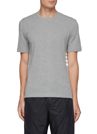Main View - Click To Enlarge - THOM BROWNE - Four Bar Side Stripe T-shirt
