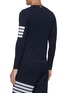 Back View - Click To Enlarge - THOM BROWNE - Long Sleeve 4 Bar Compression Tee