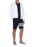 Figure View - Click To Enlarge - THOM BROWNE - Long Sleeve 4 Bar Compression Tee