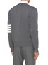 Back View - Click To Enlarge - THOM BROWNE  - Classic 4-bar Wool Cardigan