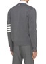 Back View - Click To Enlarge - THOM BROWNE - Classic 4-bar Wool Cardigan