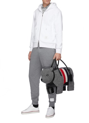 Figure View - Click To Enlarge - THOM BROWNE  - Mending patch embroidered sweatpants